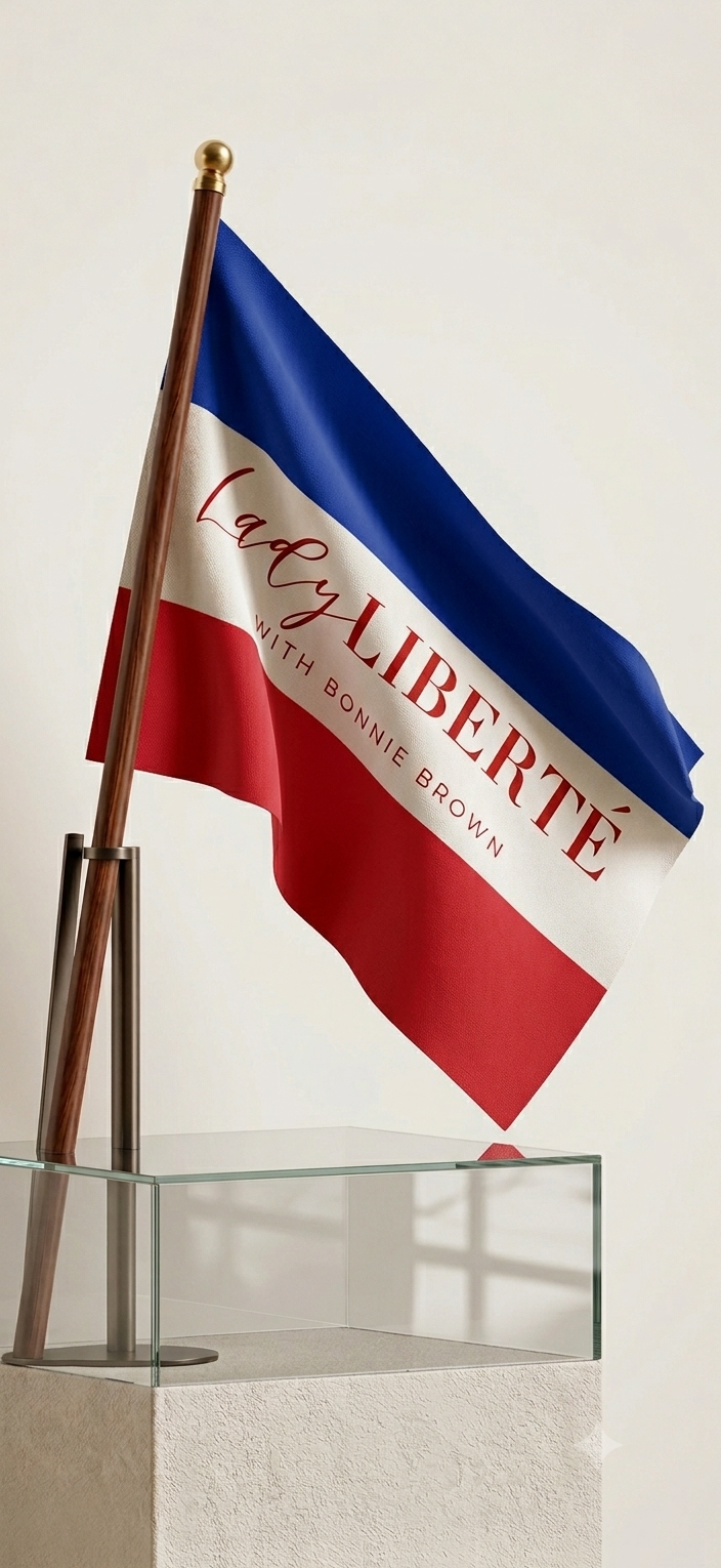 Lady Liberté flag waving